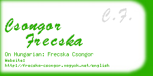 csongor frecska business card
